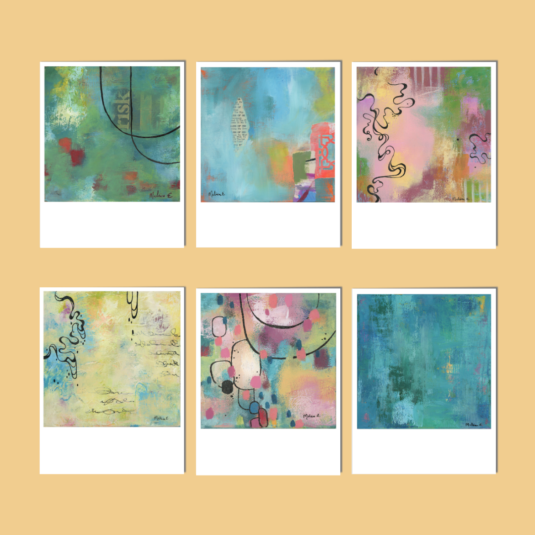 Six greeting card set, Abstracts 2