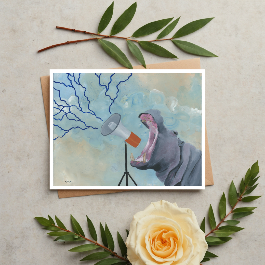 "Speak" greeting card