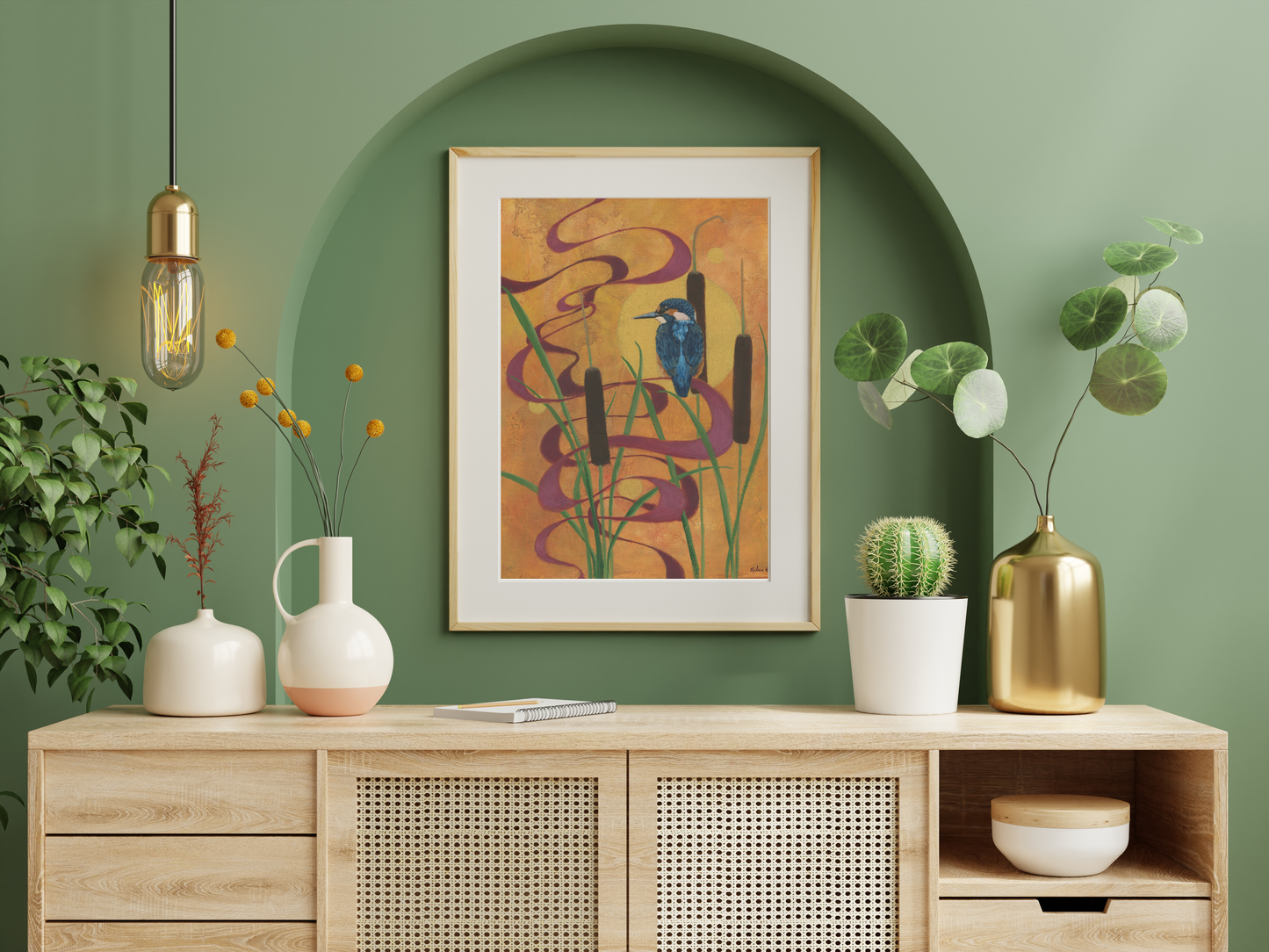 "Kingfisher" print
