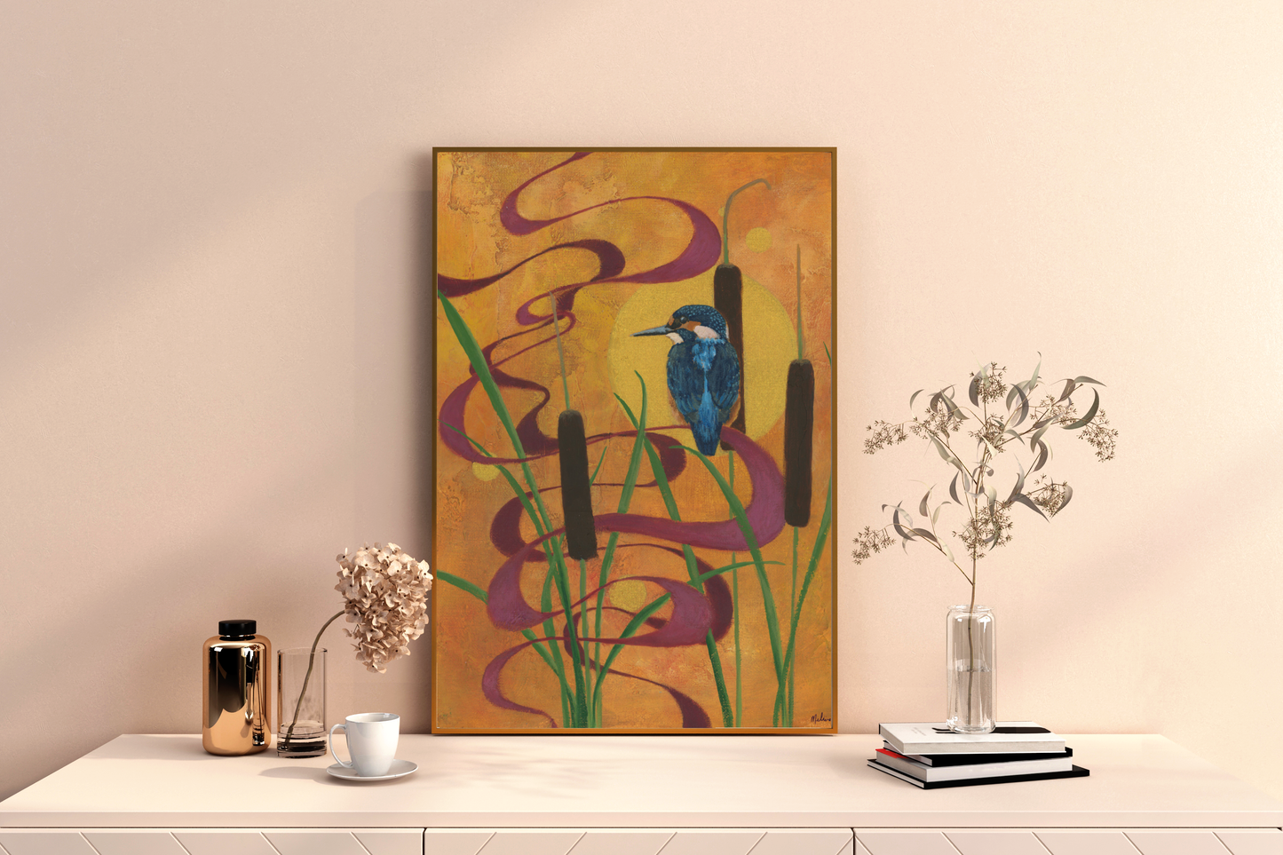 "Kingfisher" print