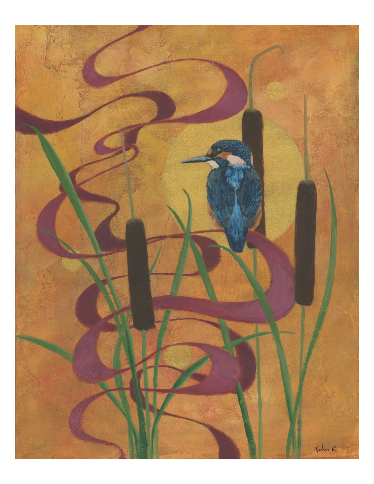 "Kingfisher" print