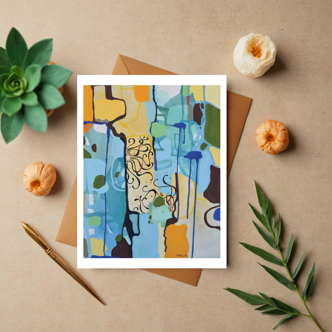 "Blooming In The Cracks" greeting card