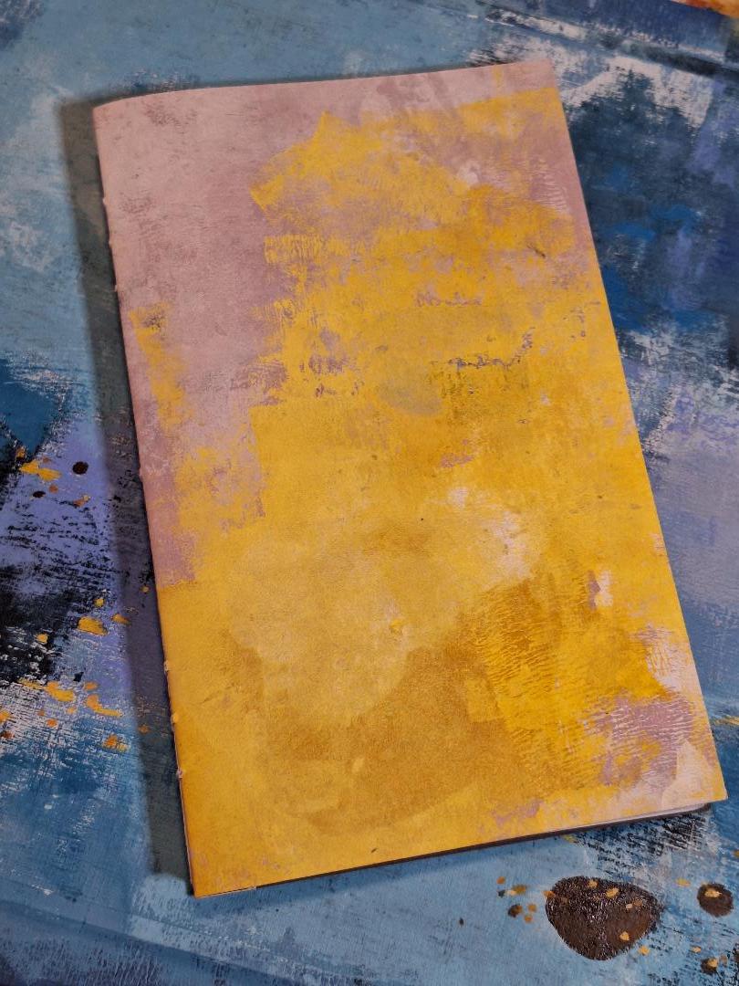 Lavender and yellow handmade book