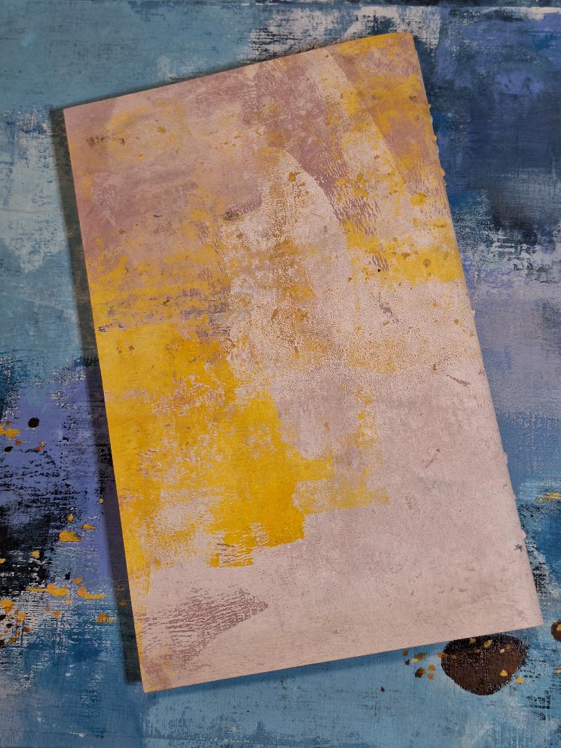 Lavender and yellow handmade book