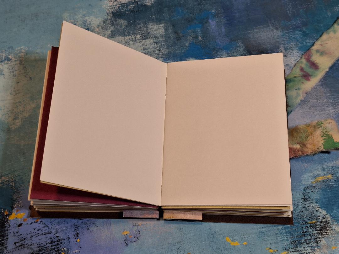 Blue handmade book, journal