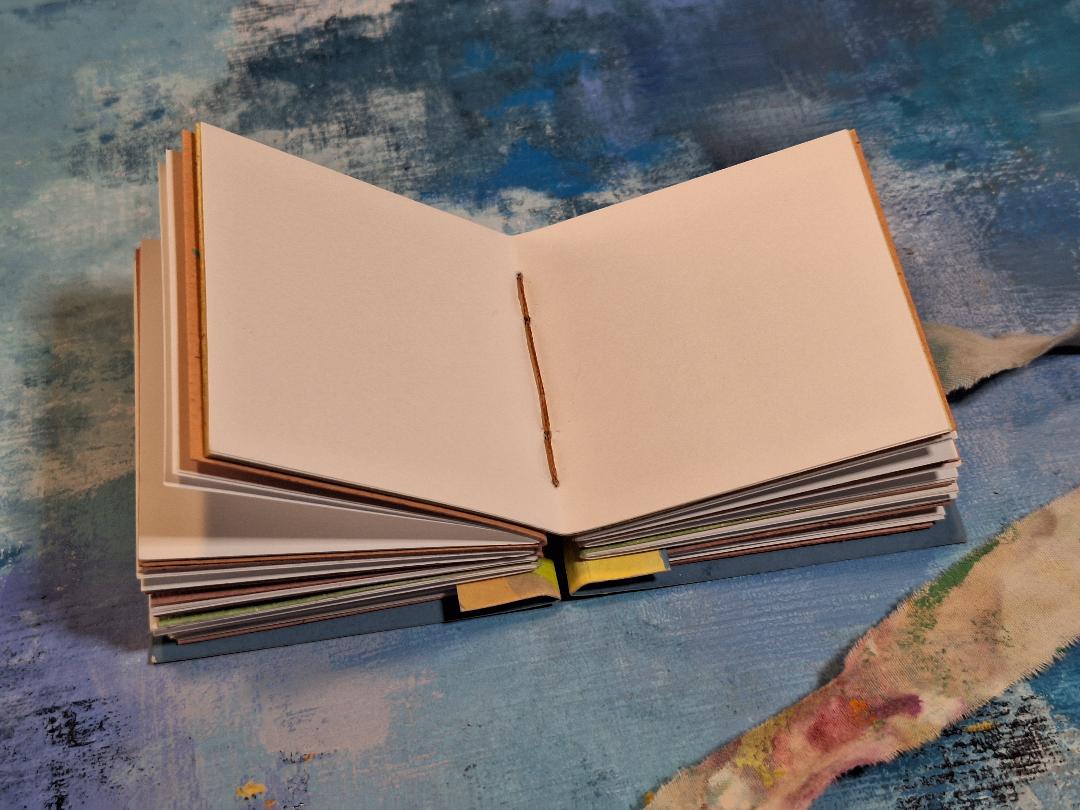 Handmade collage book, journal