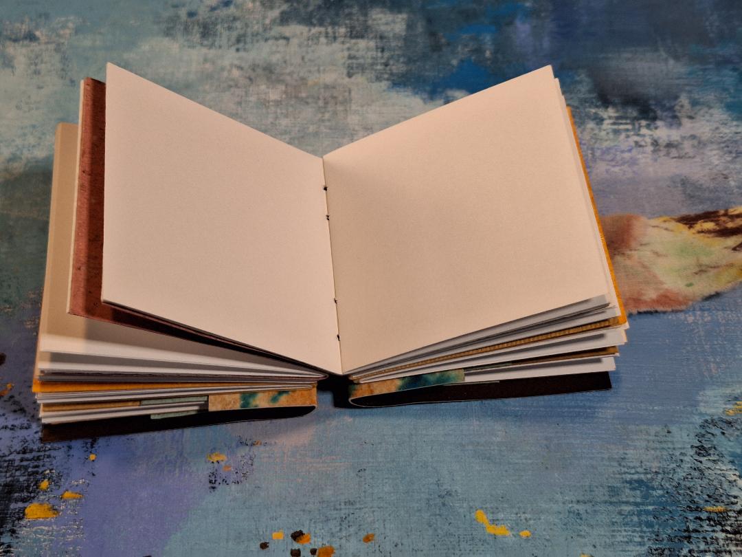 Rust colored handmade book, journal
