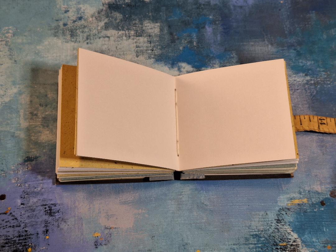 Blue handmade book, journal