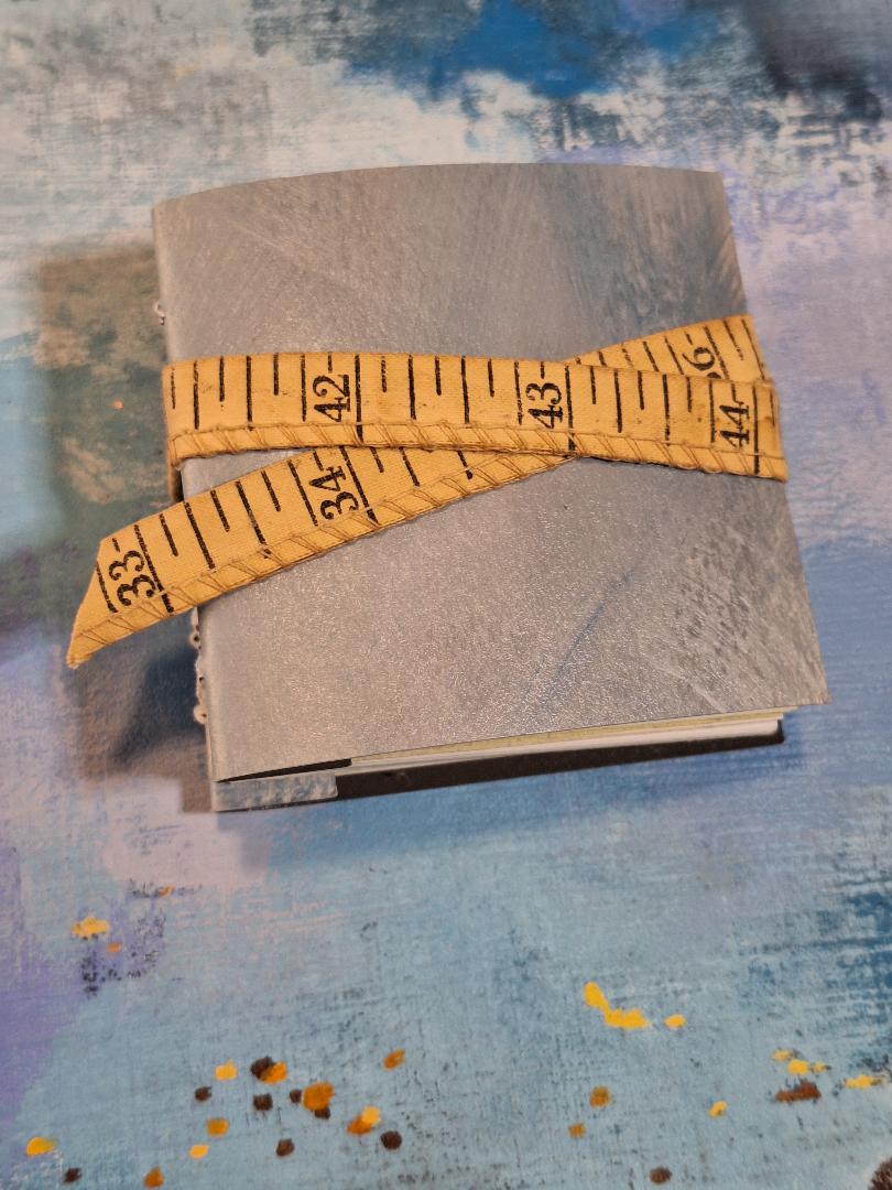 Blue handmade book, journal