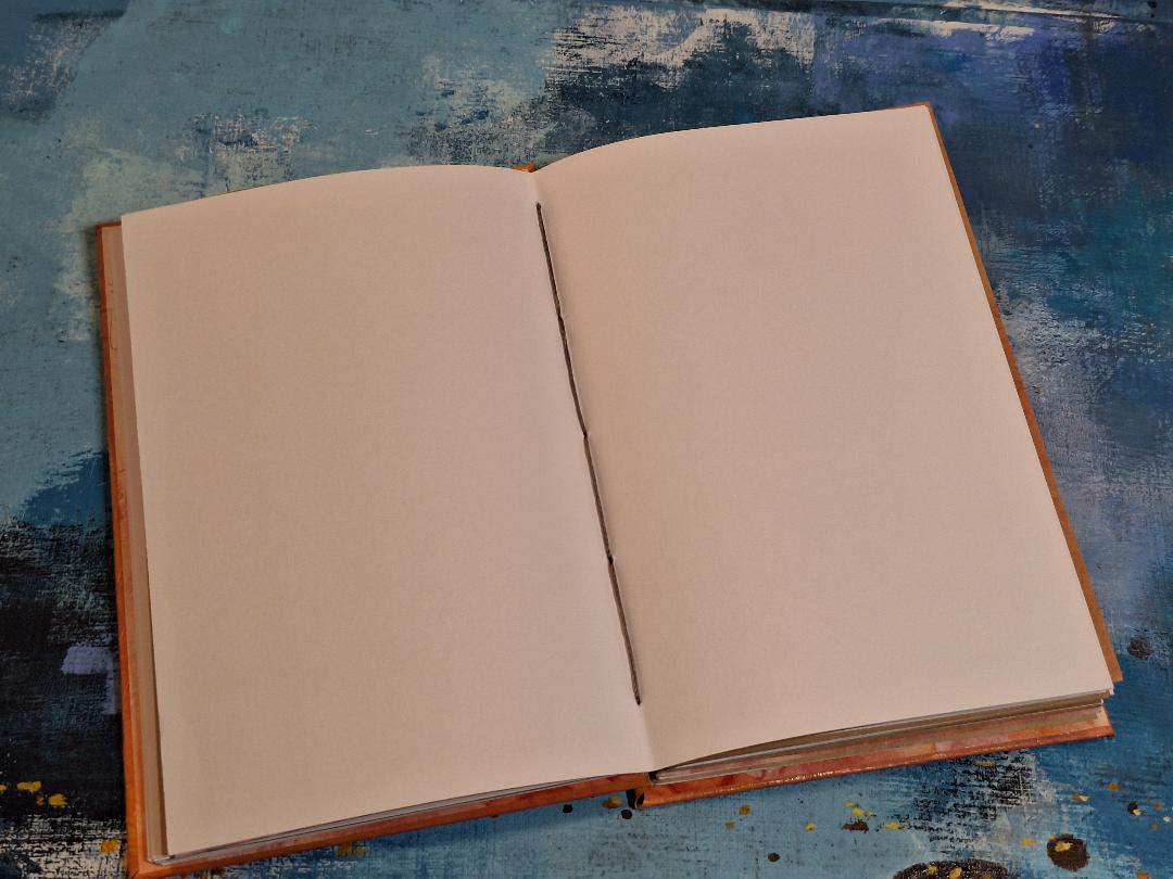 Orange hardback handmade book journal