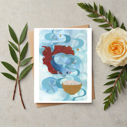 'The Giants Will Be Our Food' greeting card