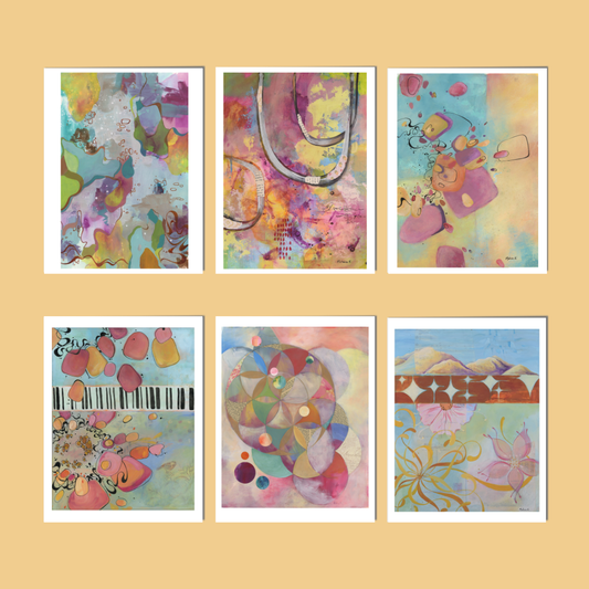 Six greeting card set, Abstracts 1