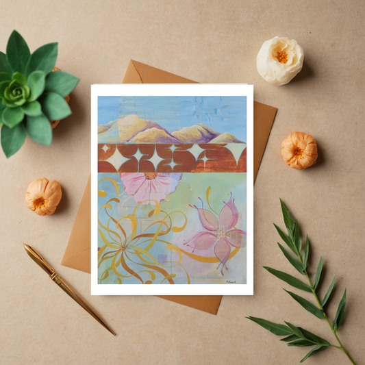 "Treading Upon High Places" greeting card