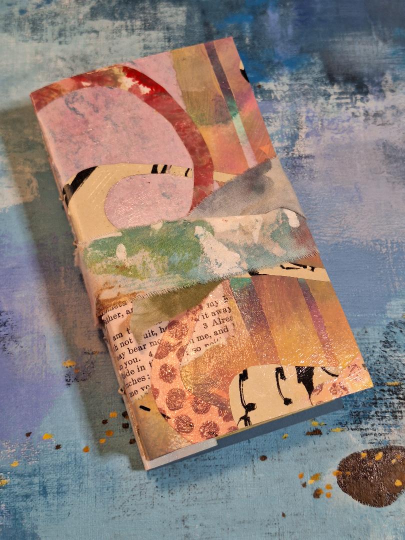 Handmade collage book journal