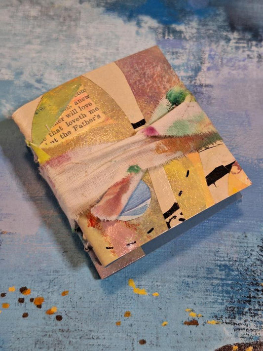 Handmade collage book, journal