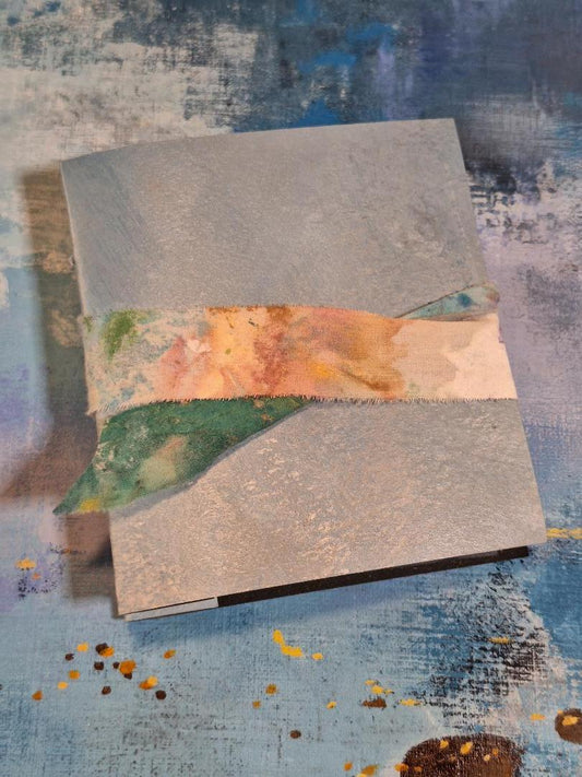 Blue handmade book, journal