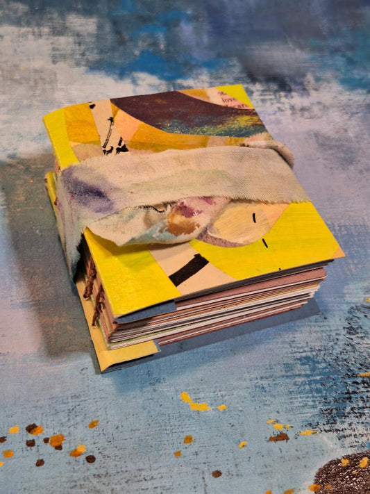 Handmade collage book, journal