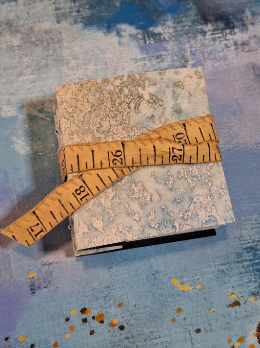 Blue handmade book, journal