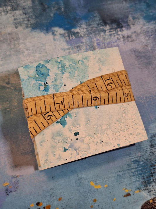 Blue handmade book, journal